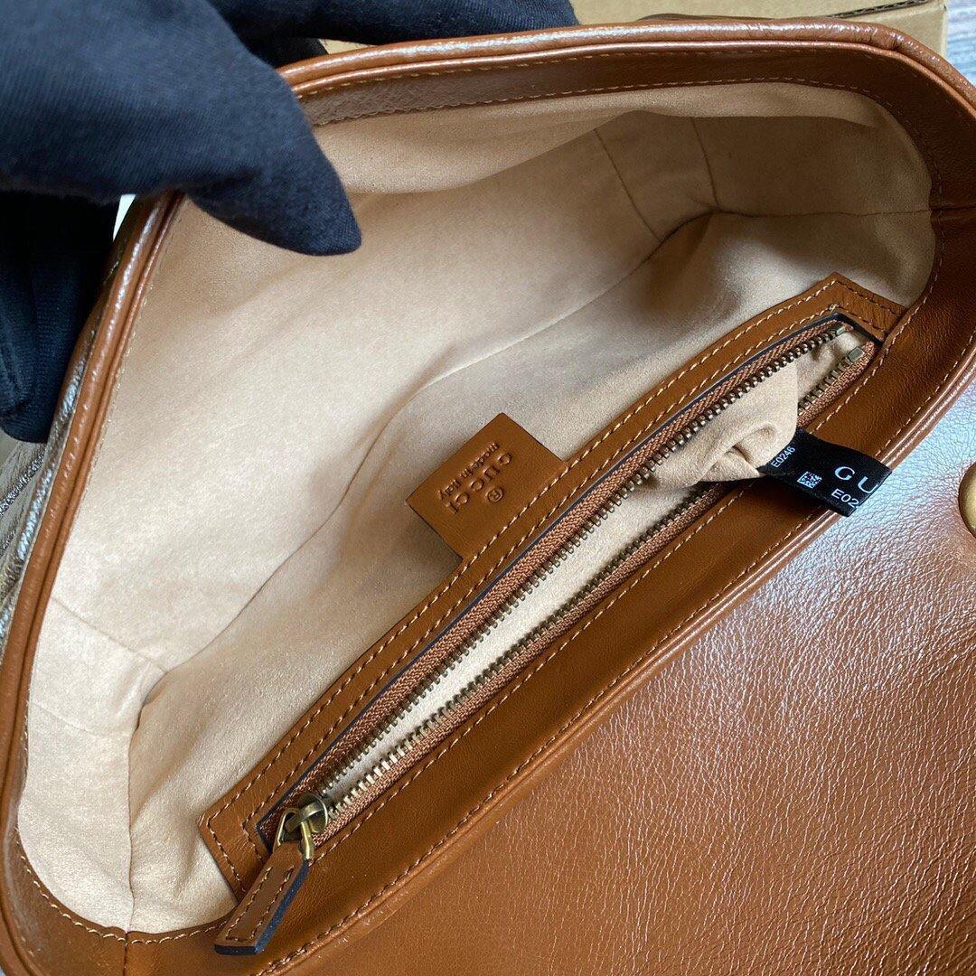 Gucci 443497 GG Marmont Matelass¨¦ shoulder Bag Brown - luxibagsmall