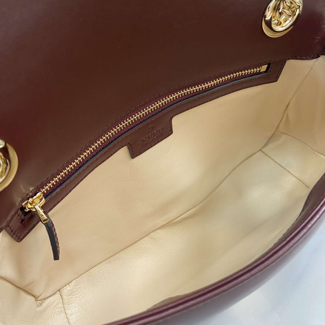 Gucci 443497 GG Marmont Matelass¨¦ shoulder Bag Dark Red