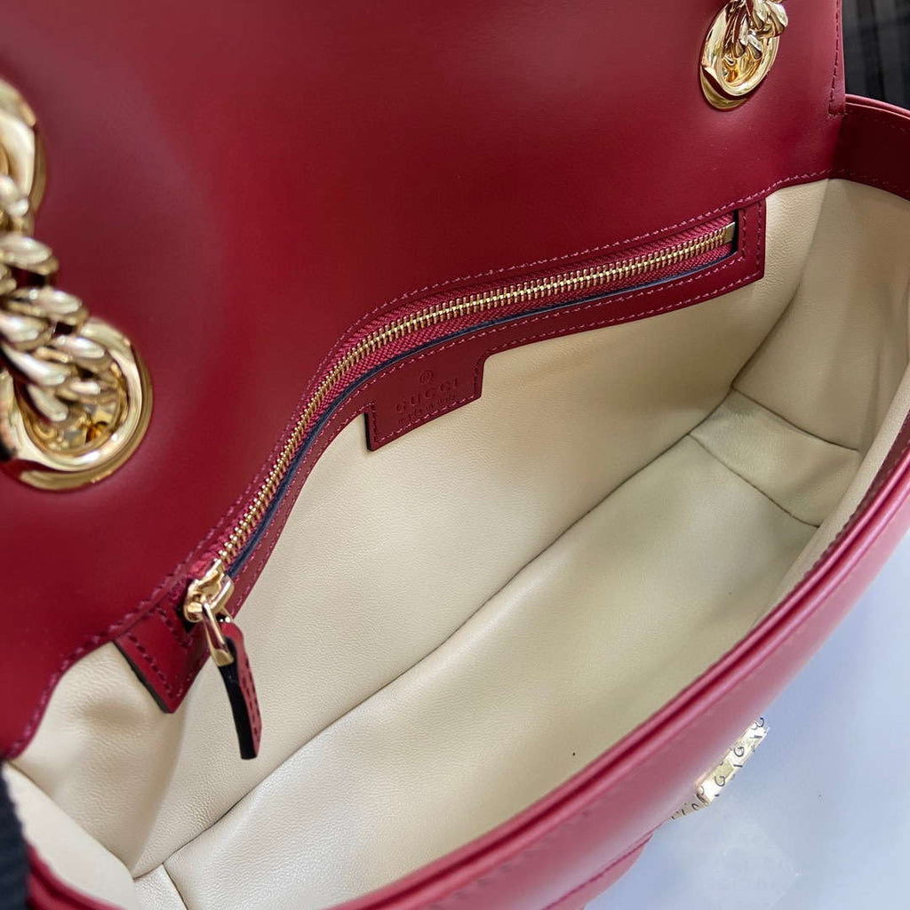 Gucci 443497 GG Marmont Matelass¨¦ shoulder Bag Wine Red