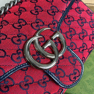 Gucci 443497 GG Marmont Multicolor small shoulder bag Red - luxibagsmall