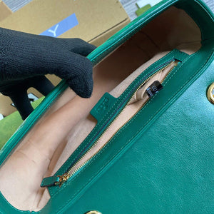 Gucci 443497 GG Marmont Small Shoulder Bag Green - Default Title - View 8
