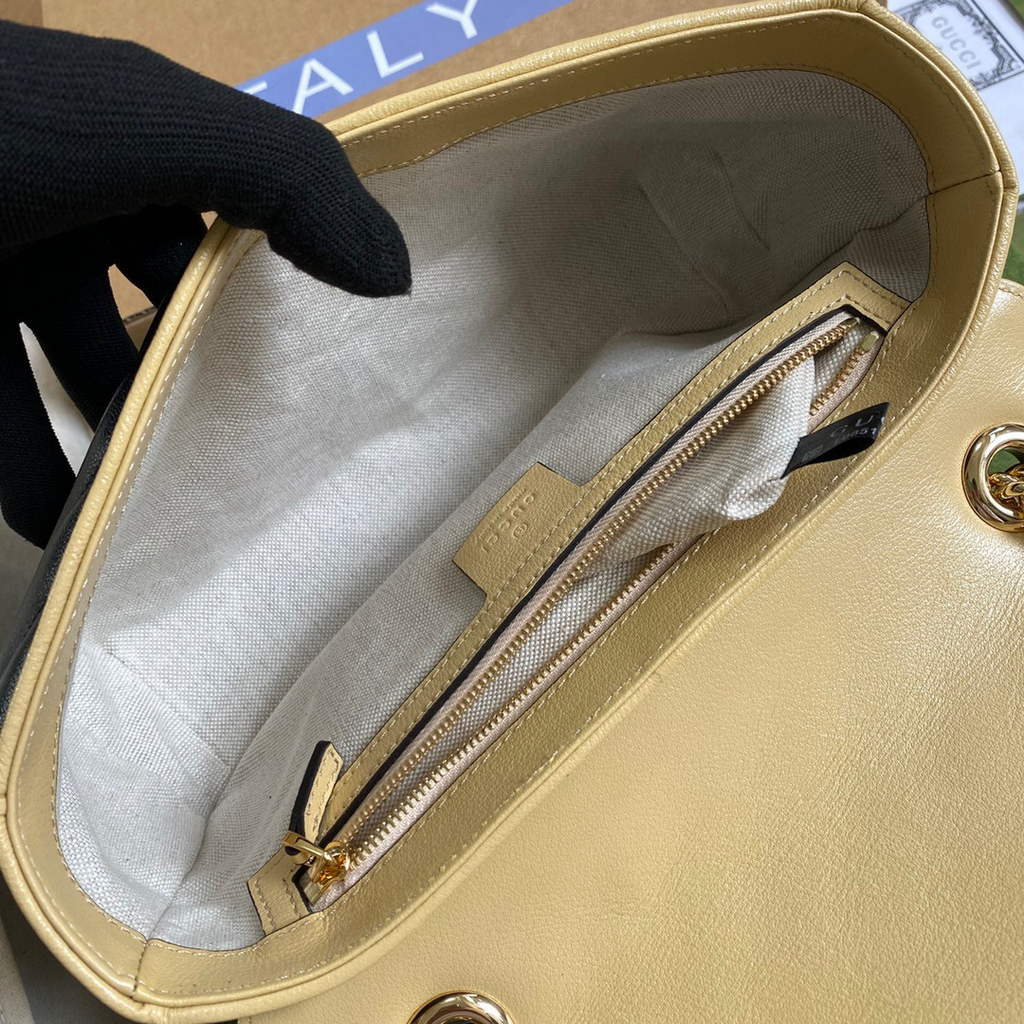 Gucci 443497 GG Marmont Small Shoulder Bag Blue and Red