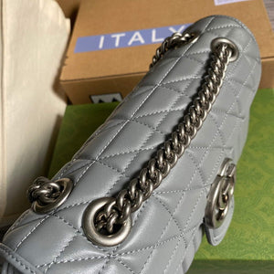 Gucci 443497 GG Marmont Small Shoulder Bag Gray - Default Title - View 4