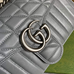 Gucci 443497 GG Marmont Small Shoulder Bag Gray - Default Title - View 5