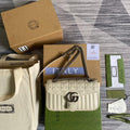 Gucci 443497 GG Marmont Small Shoulder Bag White