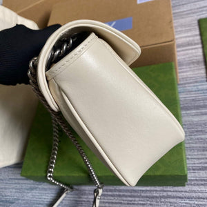 Gucci 443497 GG Marmont Small Shoulder Bag White - Default Title - View 3