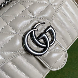 Gucci 443497 GG Marmont Small Shoulder Bag White - Default Title - View 6