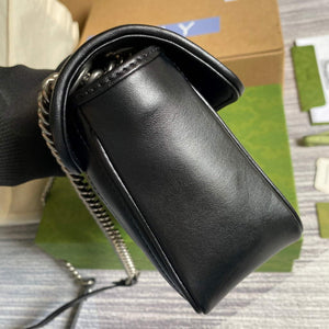 Gucci 443497 GG Marmont Small Shoulder Bag Black - Default Title - View 3