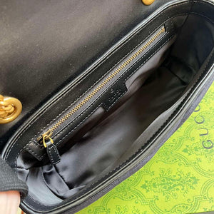 Gucci 443497 GG Marmont Small Shoulder Bag Black Quilted Velvet - Default Title - View 8