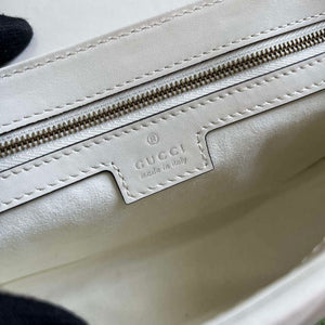 Gucci 443497 GG Marmont Small Shoulder Bag Double G Studs White - Default Title - View 9