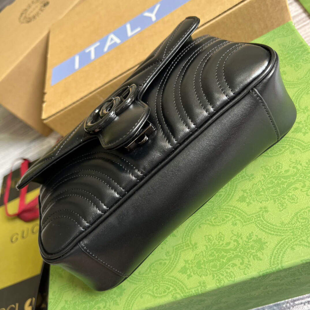 Gucci 446744 GG Marmont Matelass¨¦ Mini Bag Black