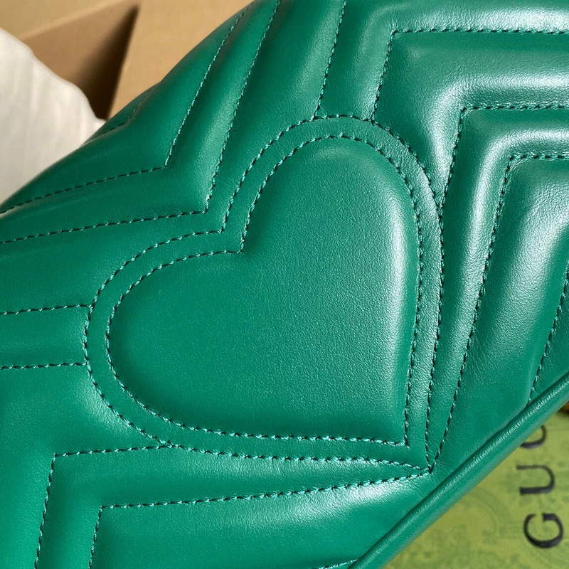 Gucci 446744 GG Marmont Matelass¨¦ Mini Bag Green