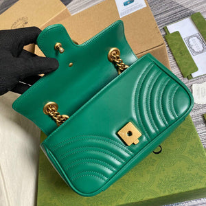 Gucci 446744 GG Marmont Matelass¨¦ Mini Bag Green - Default Title - View 8