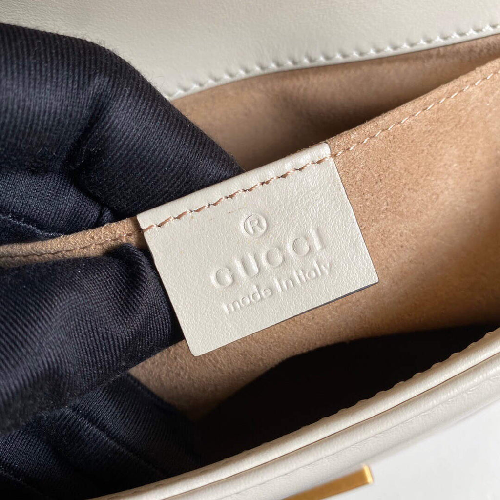 Gucci 446744 GG Marmont Matelass¨¦ Mini Bag White