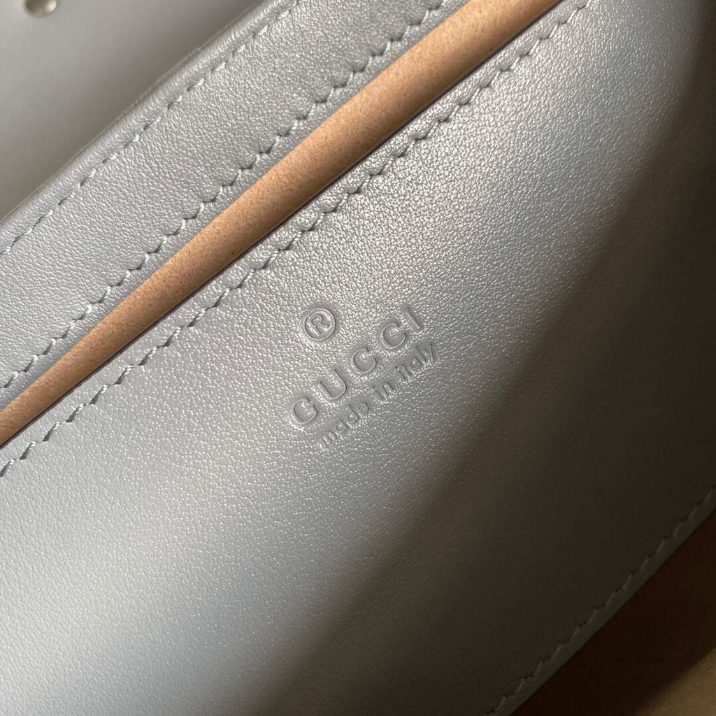 Gucci 446744 GG Marmont Mini Shoulder Bag Grey