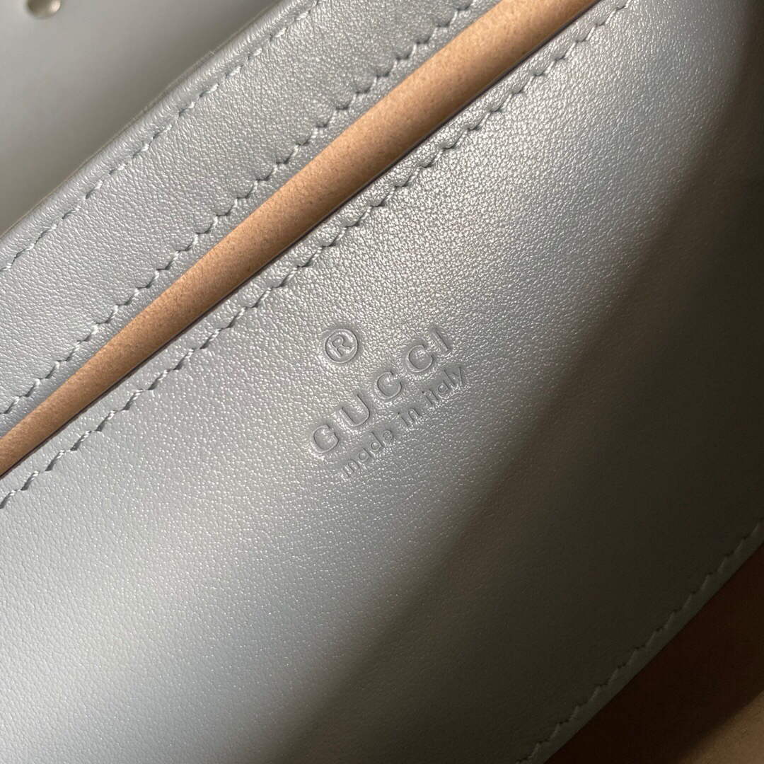 Gucci 446744 GG Marmont Mini Shoulder Bag Grey - Default Title - View 9