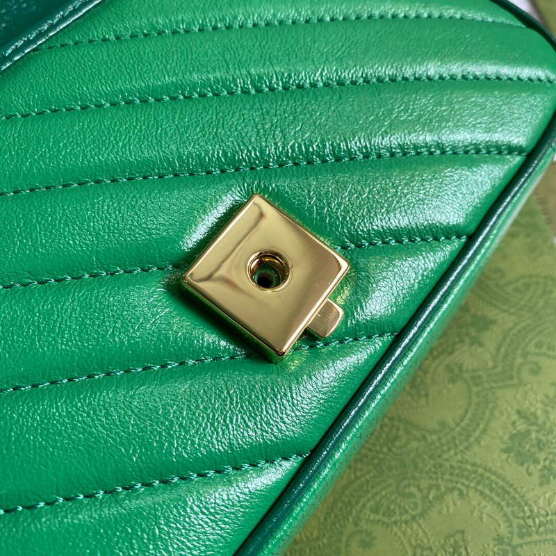 Gucci 446744 GG Marmont Mini Matelass¨¦ Shoulder Bag Green