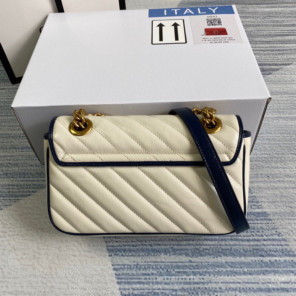 Gucci 446744 GG Marmont Matelass¨¦ Mini Bag Beige - luxibagsmall
