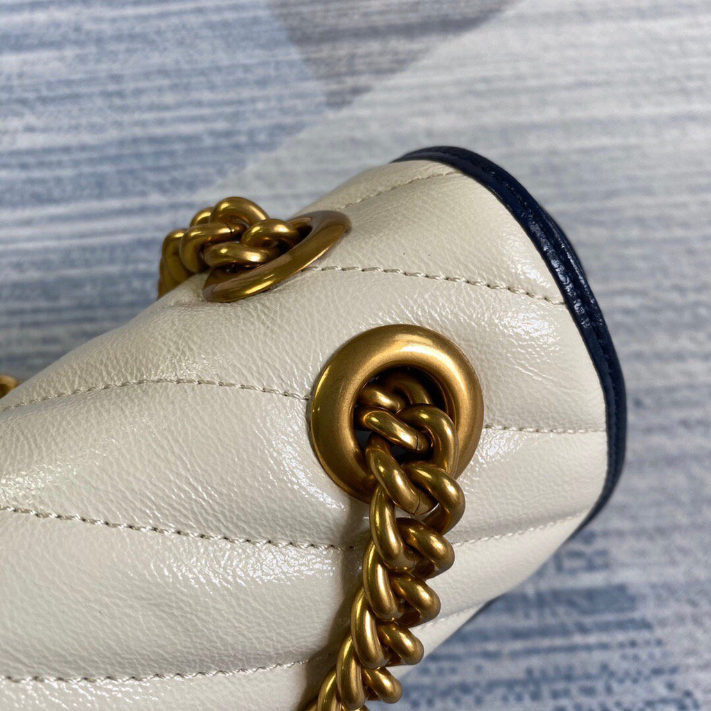 Gucci 446744 GG Marmont Matelass¨¦ Mini Bag Beige - luxibagsmall