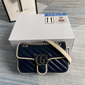 Gucci 446744 GG Marmont Matelass¨¦ Mini Bag Navy Blue - luxibagsmall