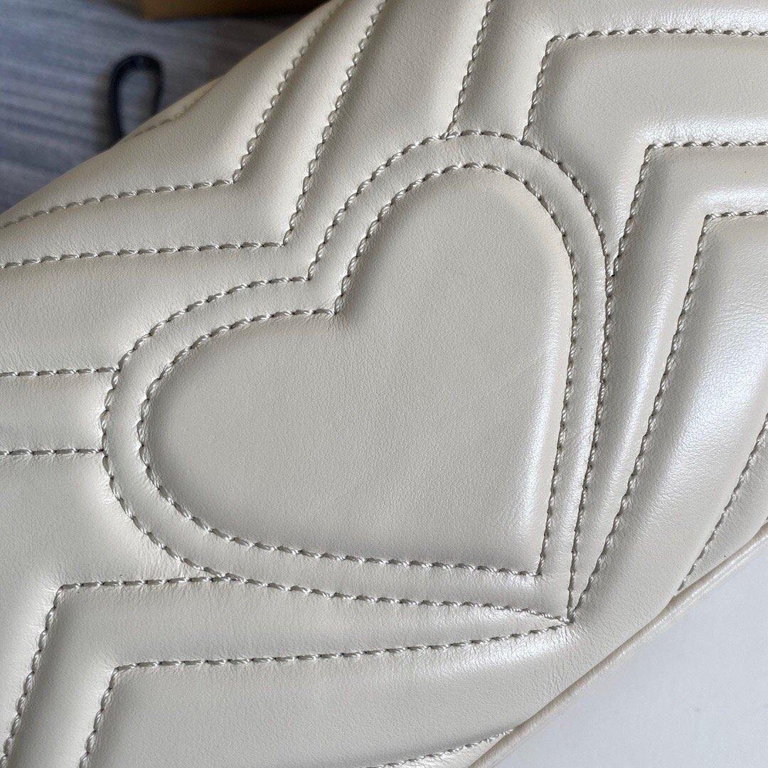 Gucci 446744 GG Marmont Matelass¨¦ Mini Bag White - luxibagsmall