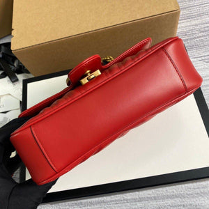 Gucci 446744 GG Marmont Matelass¨¦ Mini Bag Red - luxibagsmall