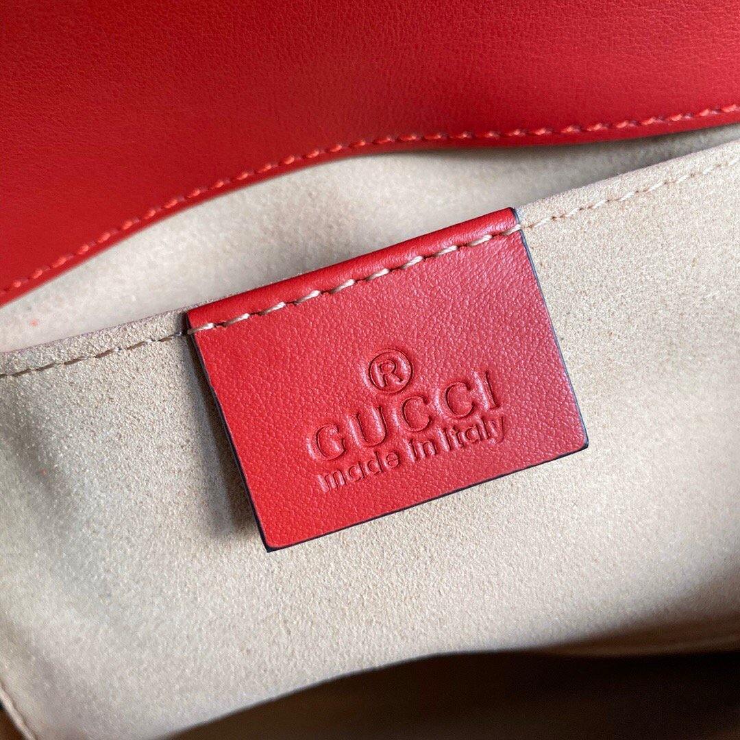 Gucci 446744 GG Marmont Matelass¨¦ Mini Bag Red - luxibagsmall