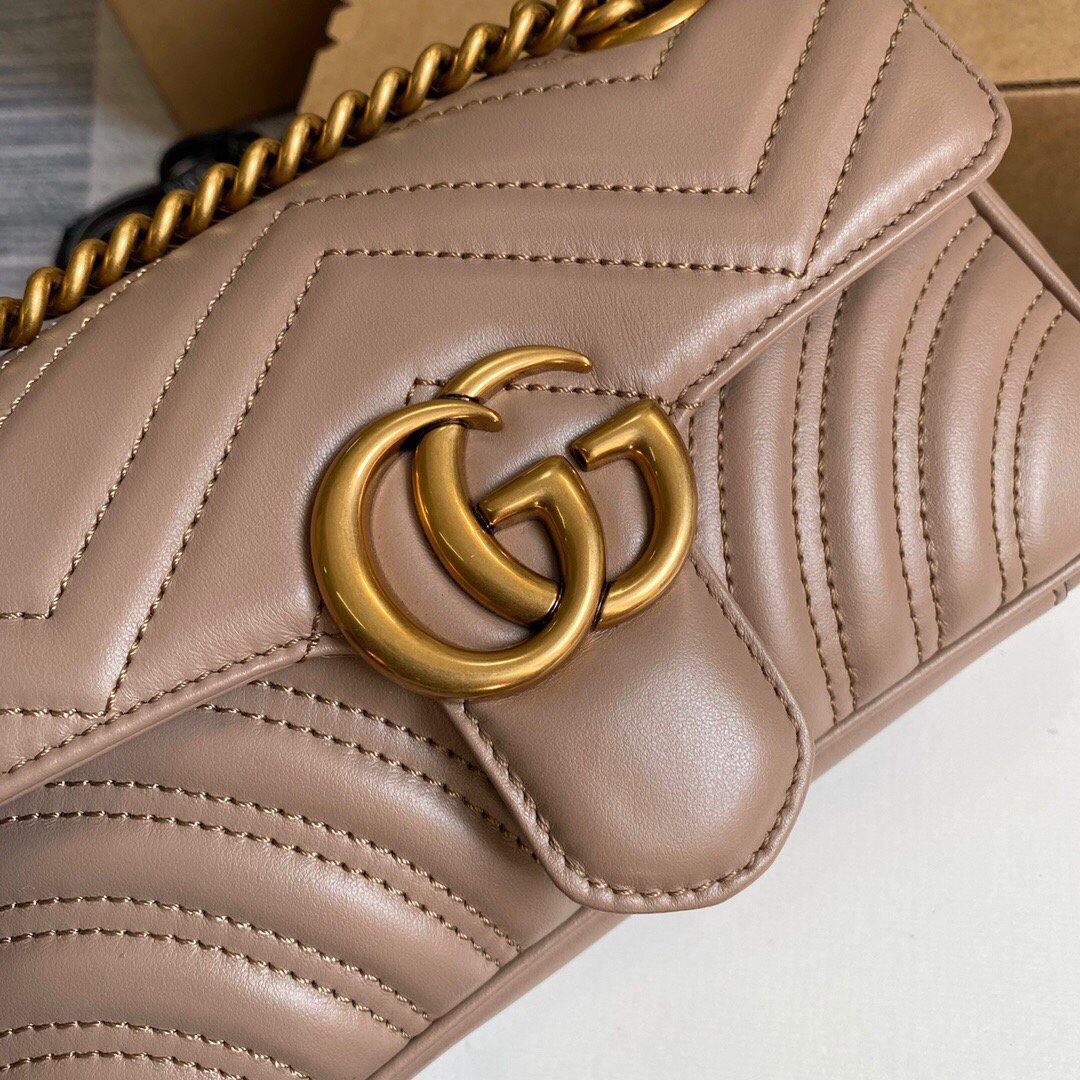Gucci 446744 GG Marmont Matelass¨¦ Mini Bag Light Pink - luxibagsmall