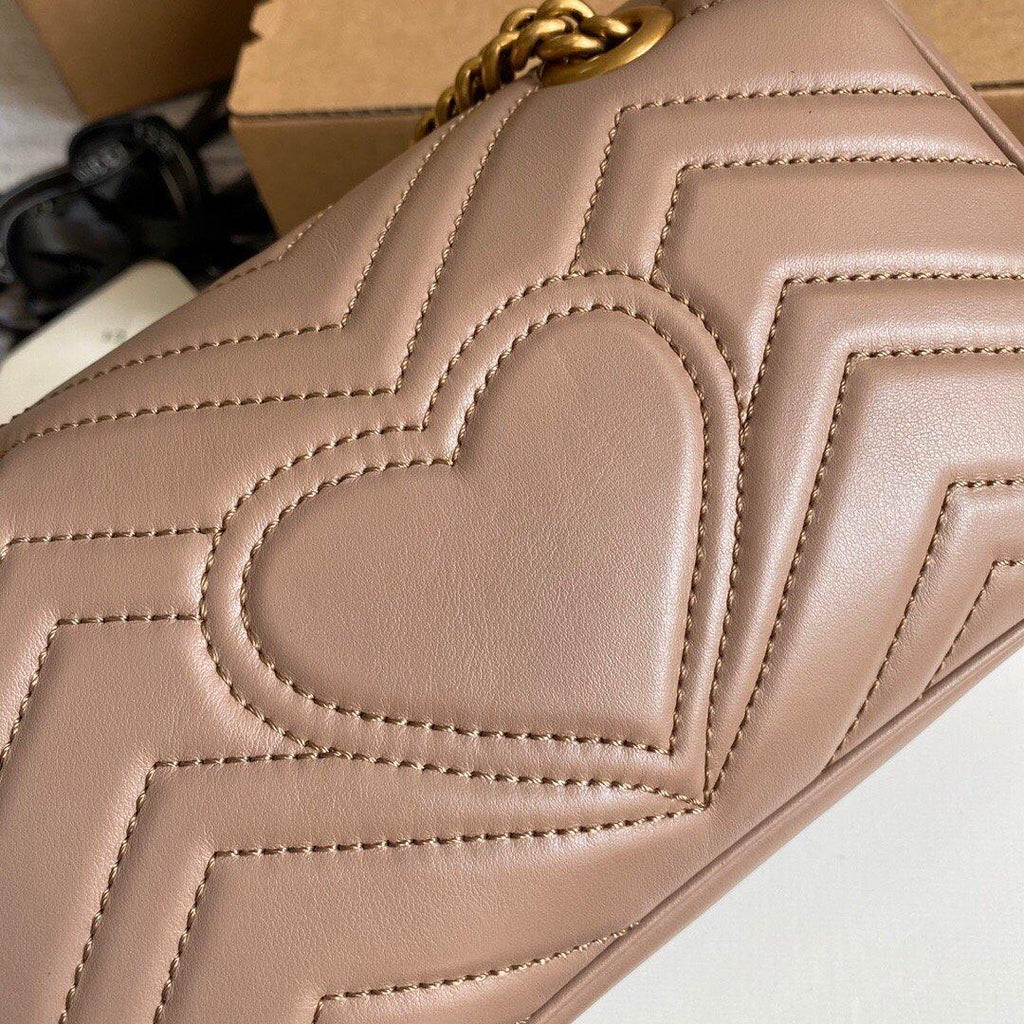 Gucci 446744 GG Marmont Matelass¨¦ Mini Bag Light Pink - luxibagsmall