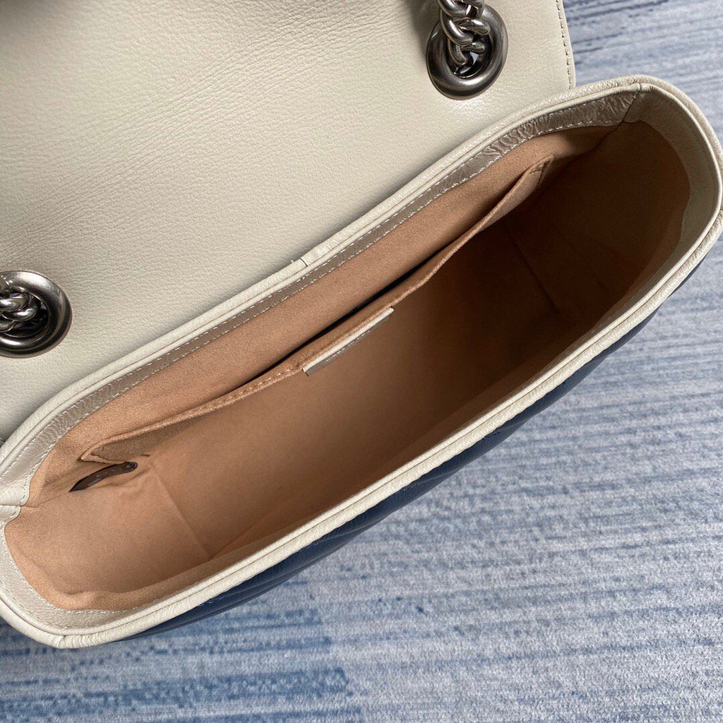 Gucci 446744 GG Marmont Matelass¨¦ Mini Bag Navy Blue - luxibagsmall
