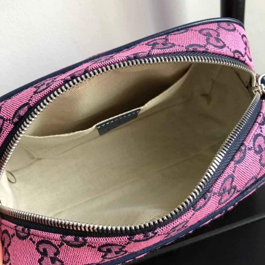 Gucci 447632 GG Marmont Multicolour Small Shoulder Bag Purple
