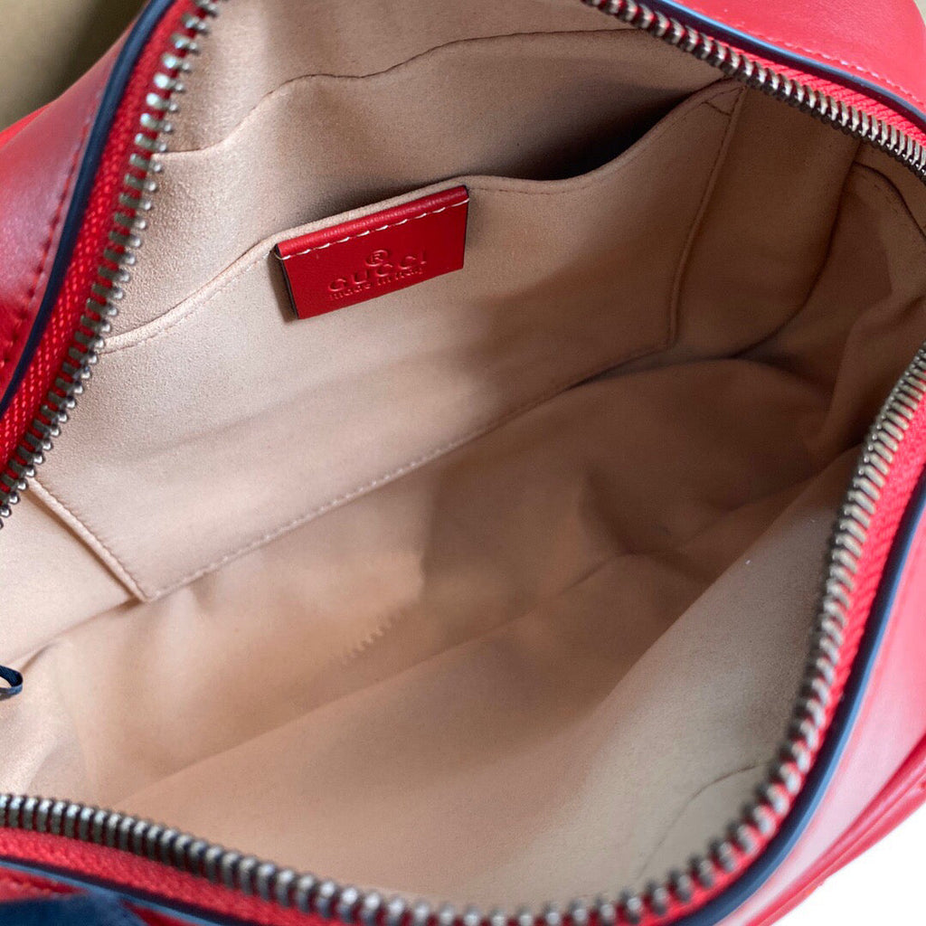 Gucci 447632 GG Marmont Small Matelass¨¦ Shoulder Bag Red