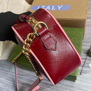 Gucci 447632 GG Marmont Small Shoulder Bag Red pink - Default Title - View 4