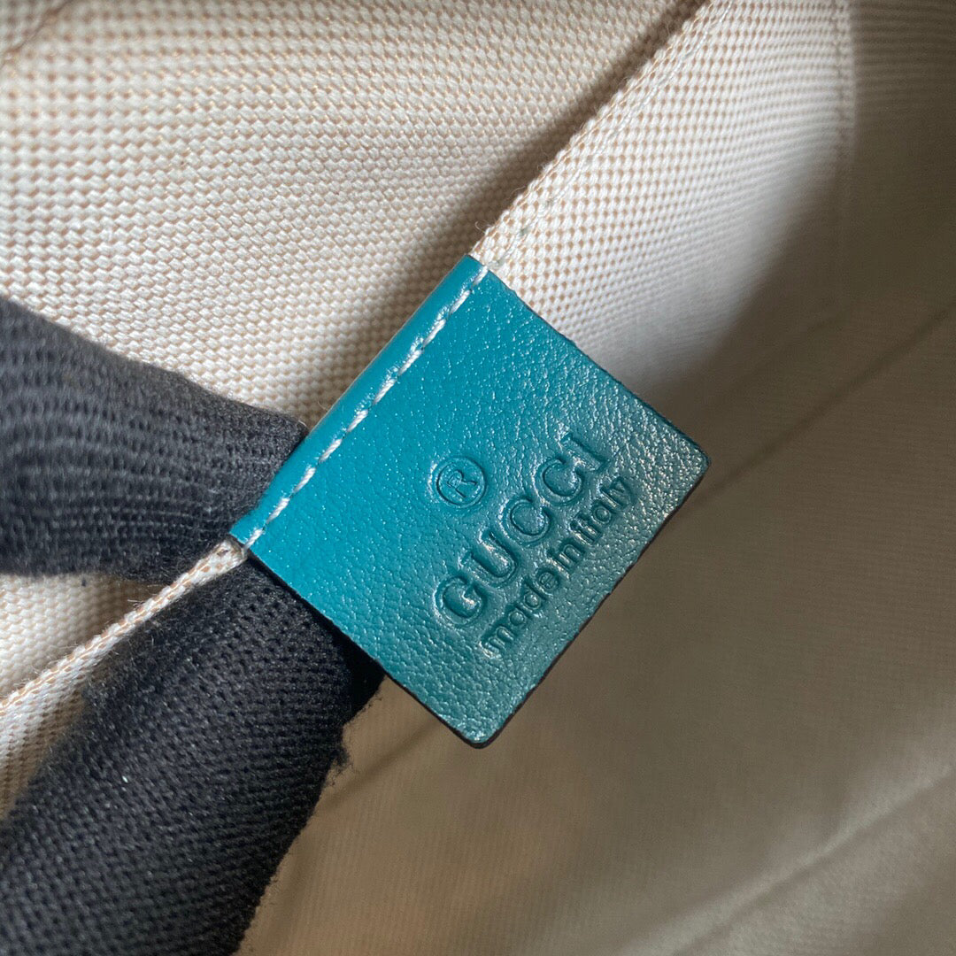 Gucci 447632 GG Marmont Small Shoulder Bag Blue