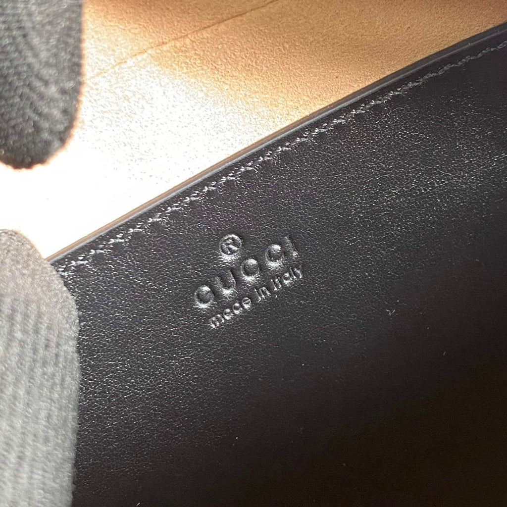 Gucci 447632 GG Marmont matelass¨¦ small shoulder bag Black