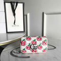 Gucci 447633 GG Marmont Super Mini Shoulder Bag White and Red - luxibagsmall