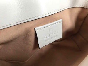 Gucci 447633 GG Marmont Super Mini Shoulder Bag White and Red - luxibagsmall