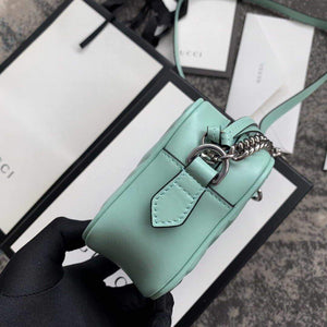Gucci 448065 GG Marmont Matelass¨¦ Mini Bag Light Green - luxibagsmall
