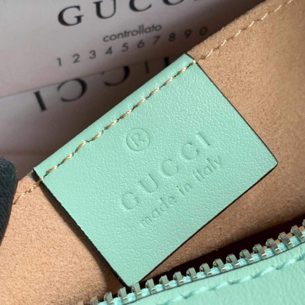 Gucci 448065 GG Marmont Matelass¨¦ Mini Bag Light Green - luxibagsmall