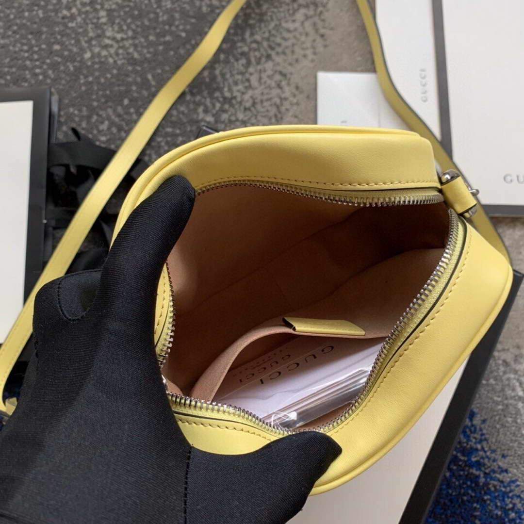 Gucci 448065 GG Marmont Matelass¨¦ Mini Bag Yellow - luxibagsmall