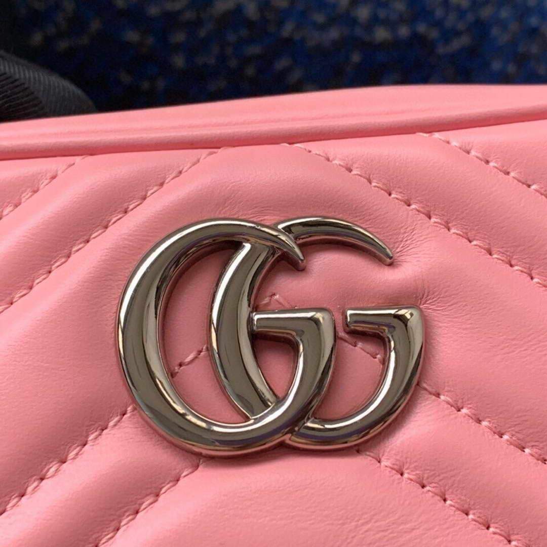 Gucci 448065 GG Marmont Matelass¨¦ Mini Bag Pink - luxibagsmall