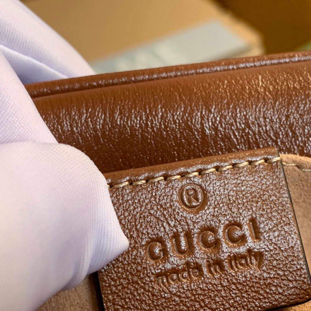 Gucci 448065 GG Marmont Matelass¨¦ Mini Bag Brown - luxibagsmall