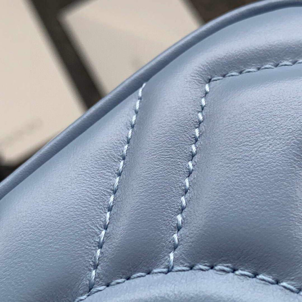 Gucci 448065 GG Marmont Matelass¨¦ Mini Bag Blue - luxibagsmall