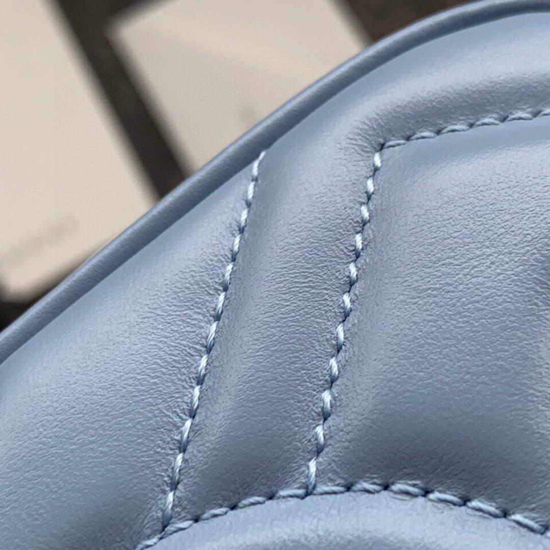 Gucci 448065 GG Marmont Matelass¨¦ Mini Bag Blue - luxibagsmall
