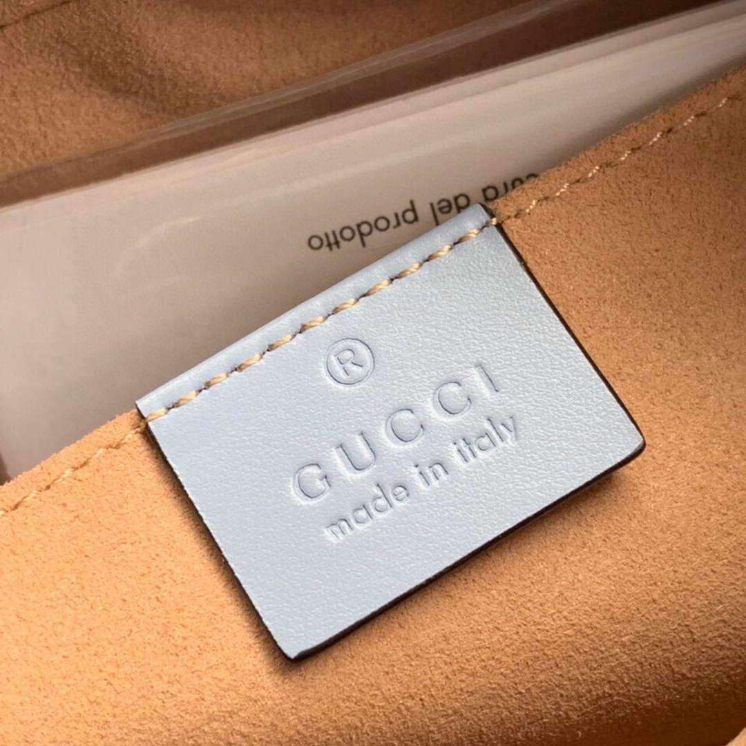Gucci 448065 GG Marmont Matelass¨¦ Mini Bag Blue - luxibagsmall