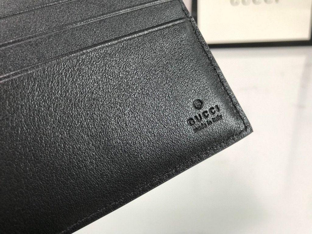 Gucci 451268 Kingsnake Print GG Supreme Wallet Beige/ebony