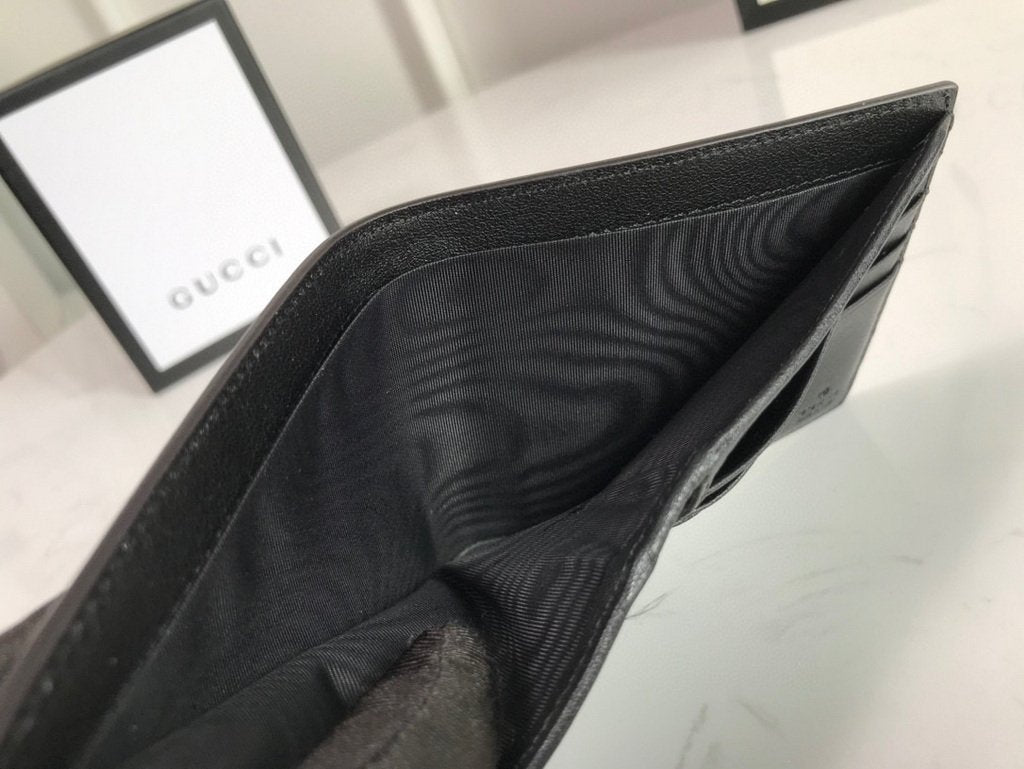 Gucci 451268 Tiger Print GG Supreme Wallet Beige/ebony
