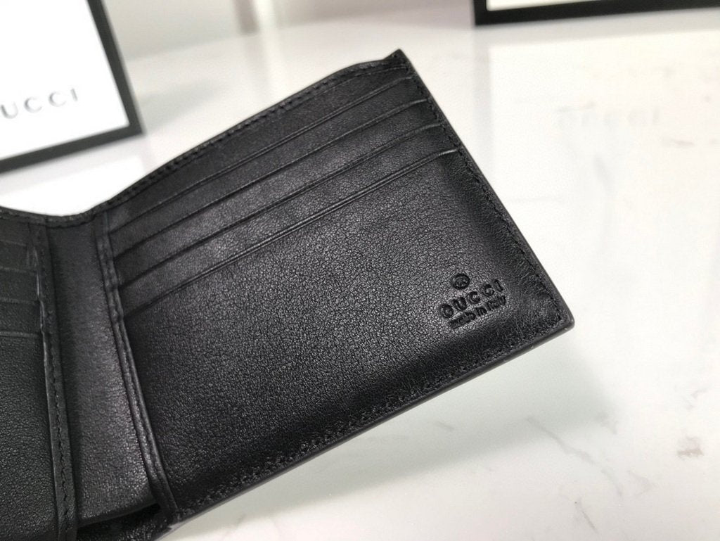 Gucci 451268 Tiger Print GG Supreme Wallet Beige/ebony