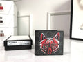 Gucci 451268 Wolf Print GG Supreme Wallet Black
