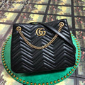 Gucci 453569 GG Marmont Matelass¨¦ Shoulder Bag Black - luxibagsmall